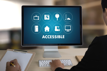 Image d'un écran affichant des icônes et la mention Accessible
